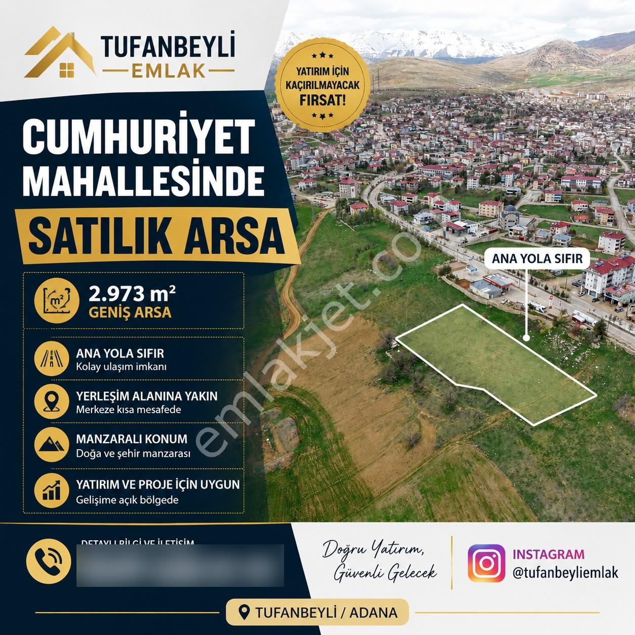 Tufanbeyli Cumhuriyet Mahallesinde Çok Cazip Arsa - Görsel 2
