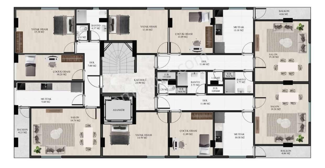 Aşkanlar Yapı'dan 2+1 Topraktan Satılık Daireler %40 Peşinatla - Görsel 5