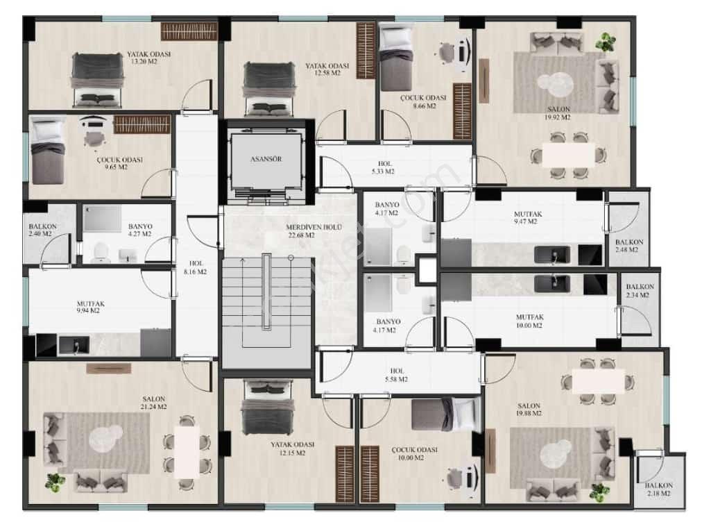 Aşkanlar Yapı'dan 2+1 Topraktan Satılık Daireler %40 Peşinatla - Görsel 17