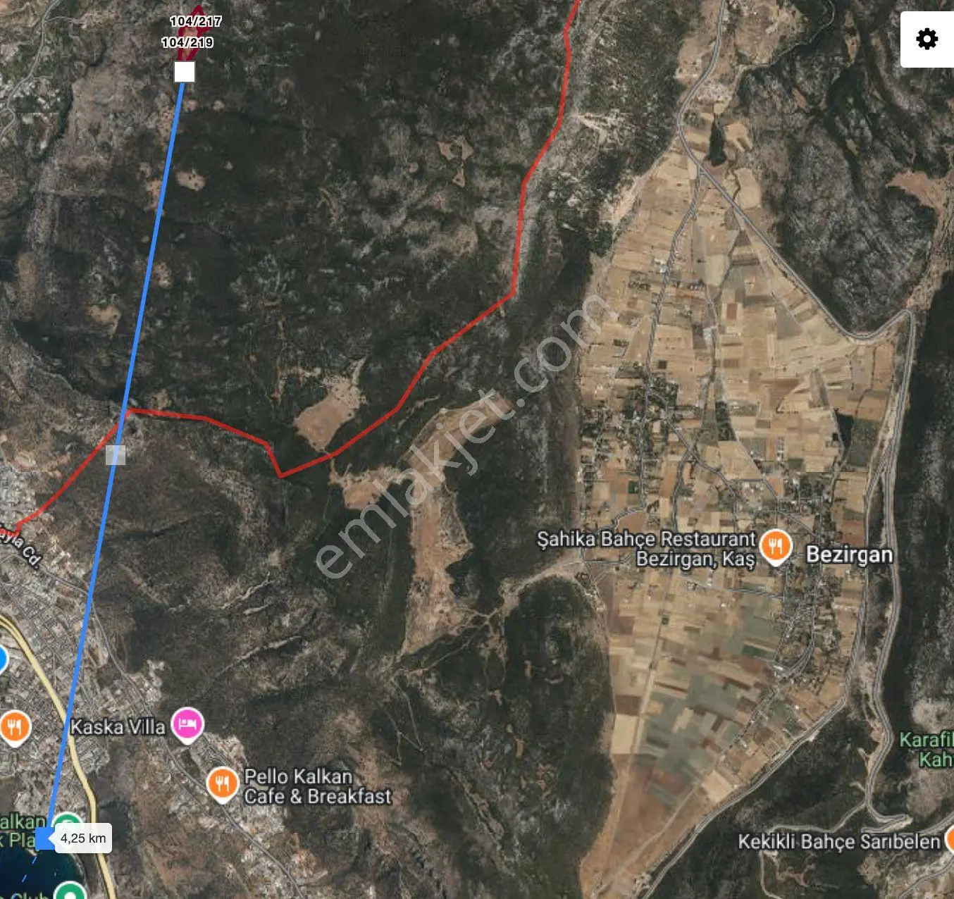 Kaş Kalkan İslamlar 23 Dönüm Valilik Onaylı Satılık Arazi