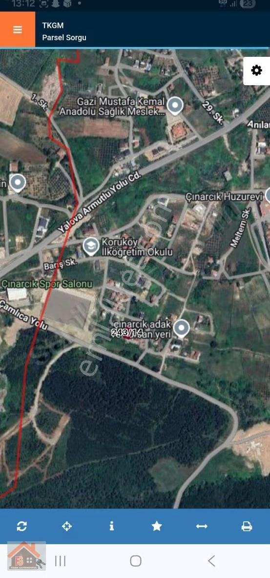 Çınarcık Çalıca Mevkiinde Satılık Fırsat Arsa - Görsel 3