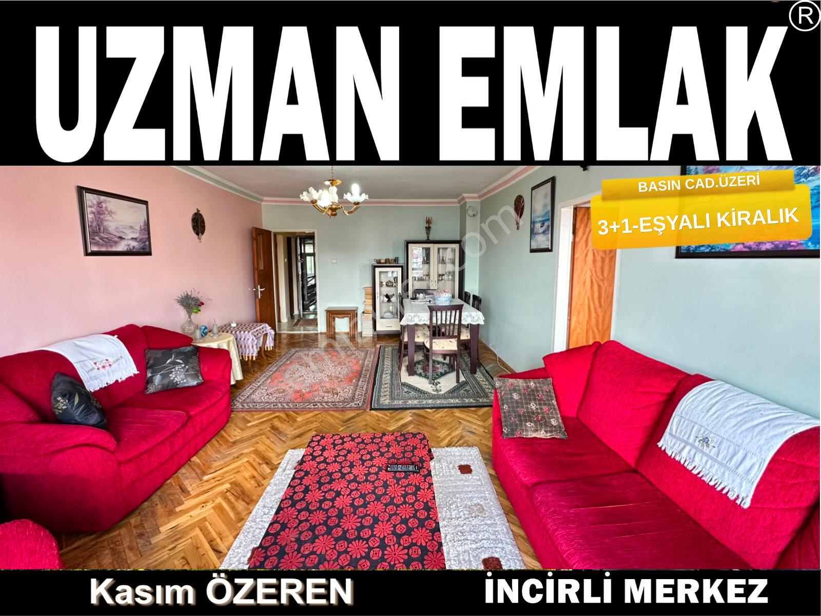 Uzman Emlak'dan Basın Cadde.üzeri 2.kat Konumunda Yüksek Giriş Eşyalı 3+1 Daire