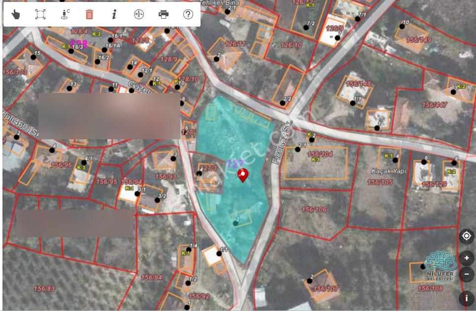 Bursa Nilüfer Tahtalı Satılık 485 M2 %40 Emsal İmarlı Arsa - Görsel 14