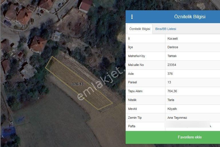 Derince Tahtalı Turaş Mevki Köy İçi Konut İmarlı 764 M2 Arsa - Görsel 6