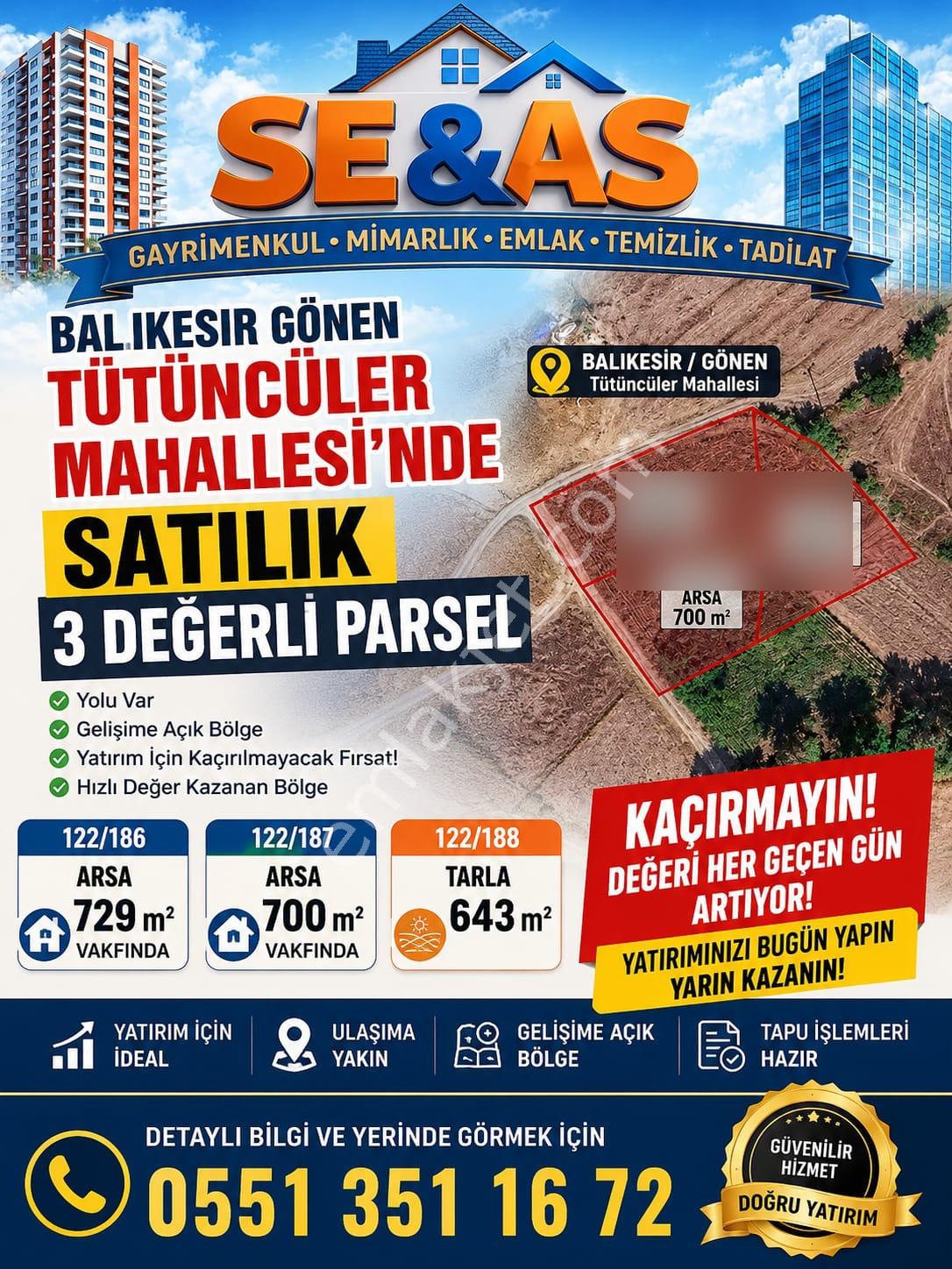 Se&as Exclusıve: Gönen Tütüncüler 2072 Metre² Yatırımlık Fırsat Arazi