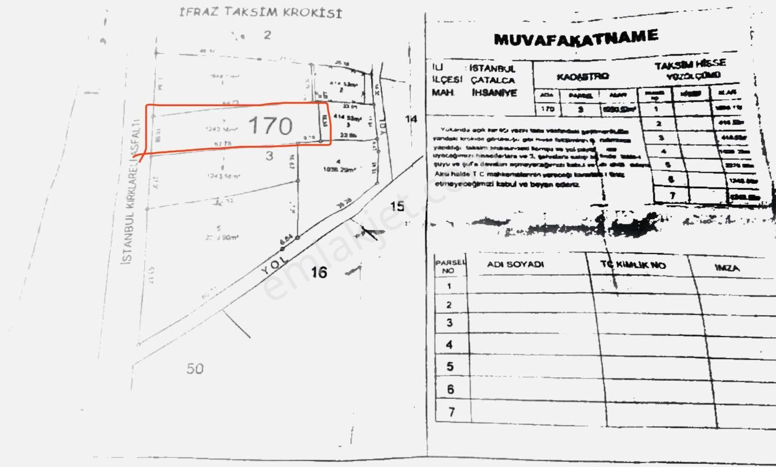 Çatalca İhsaniyede Ana Yola Cepheli 1.243 M² Emsal Altı Satılık - Görsel 3