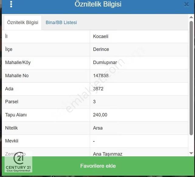 C21 Cius; Kocaeli Derince Dumlupınar'da Konut İmarlı Arsa - Görsel 2