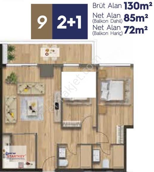 Megapol İzmir'de Deniz Manzaralı 2+1 Kiralık Daire - Görsel 16