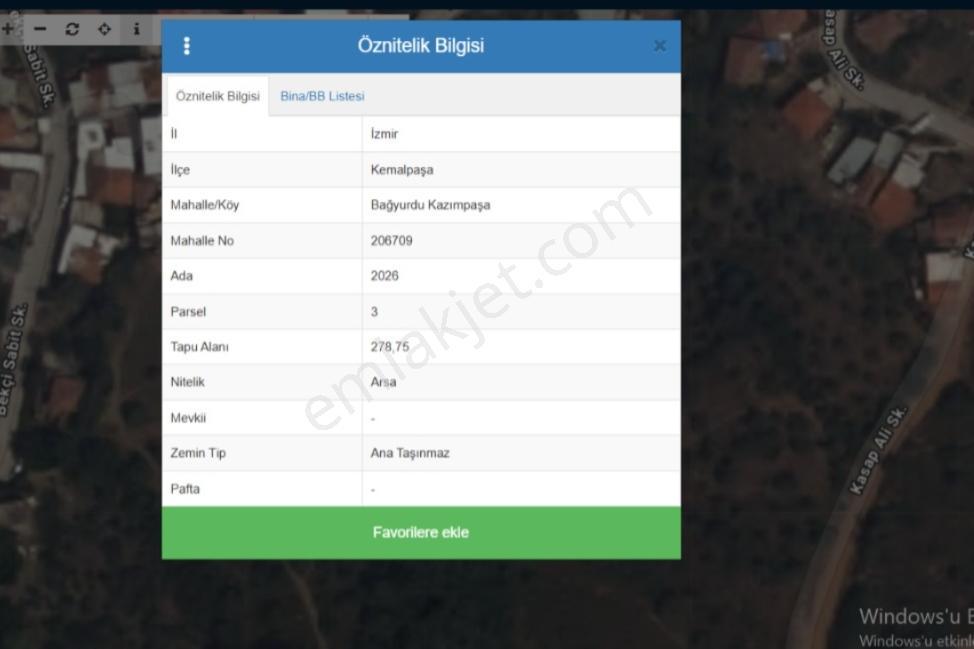 Erzden Kemalpaşa Bağyurdu Kasımpaşa Mah.3 Kat İmarlı 280 M2 Arsa - Görsel 5