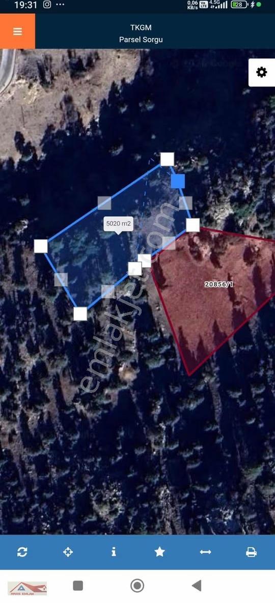 Manzarası Ömre Bedel 3 Dönüm Kaçmaz Takaslı Arazi - Görsel 2