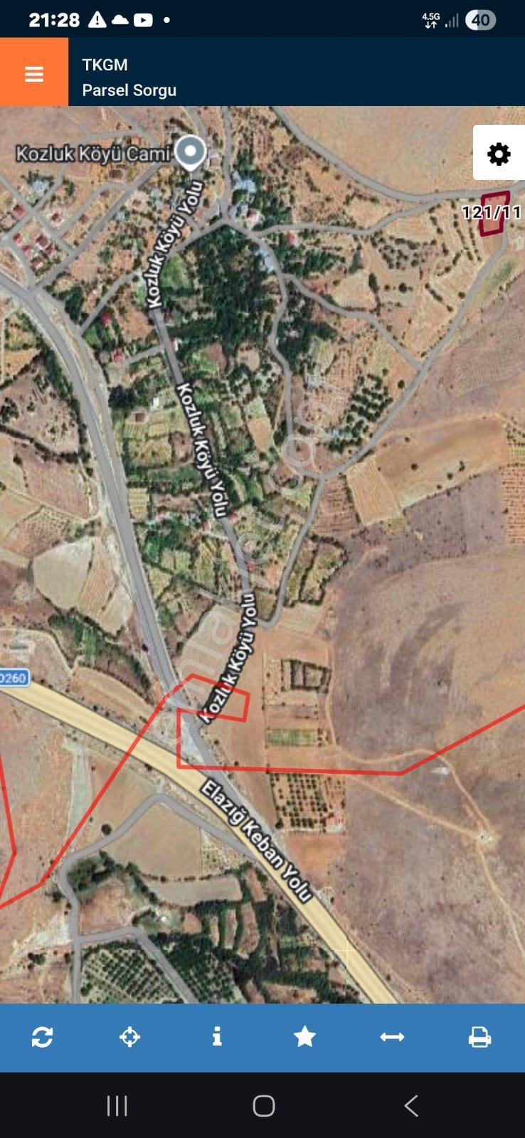 Elazığ Merkez Kozluk Köyü Ada 112 Parsel 11
