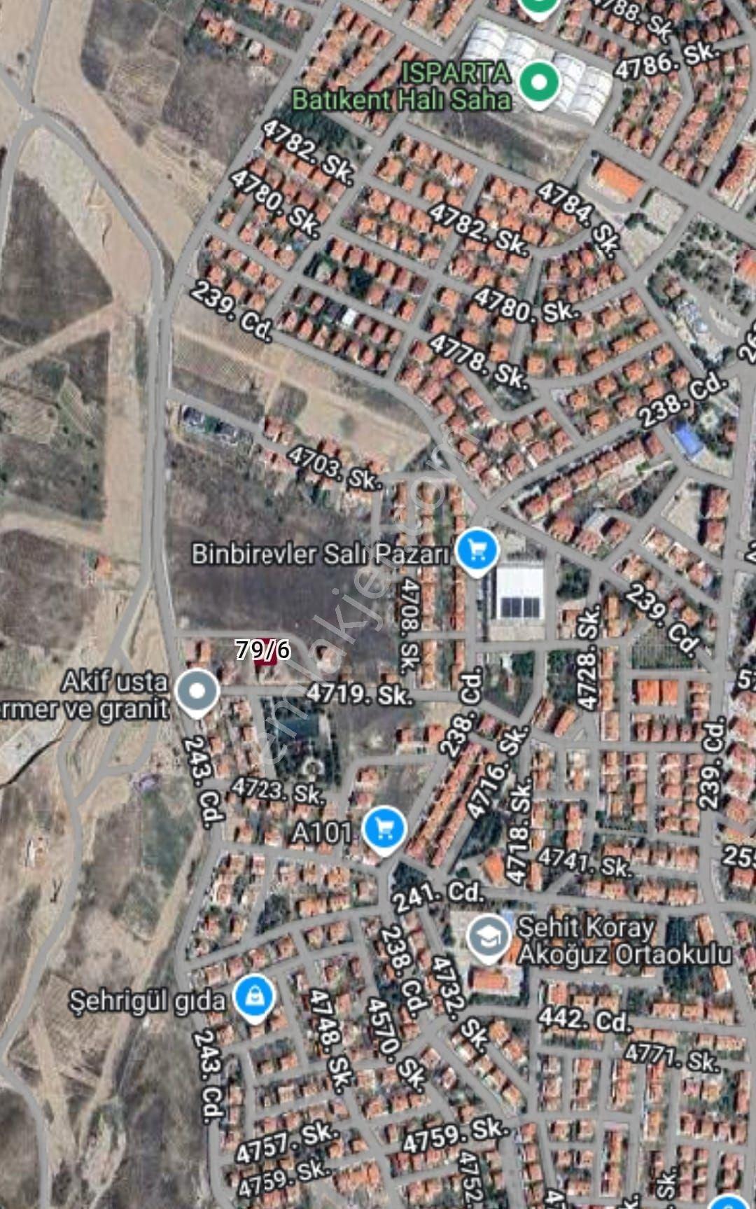 Isparta Merkez Binbirevler Mahallesinde Yatırımlık Fırsat Satılık Arsa - Görsel 2