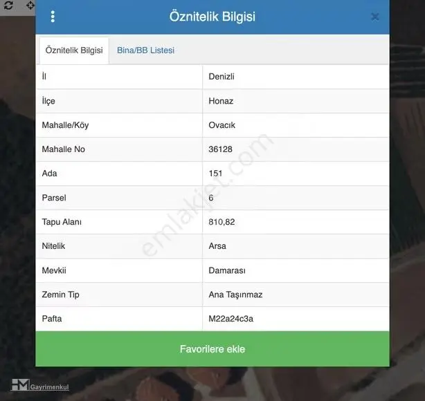 Hm Gayrimenkul'den Honaz Ovacık Toki Yanı Satılık Arsa