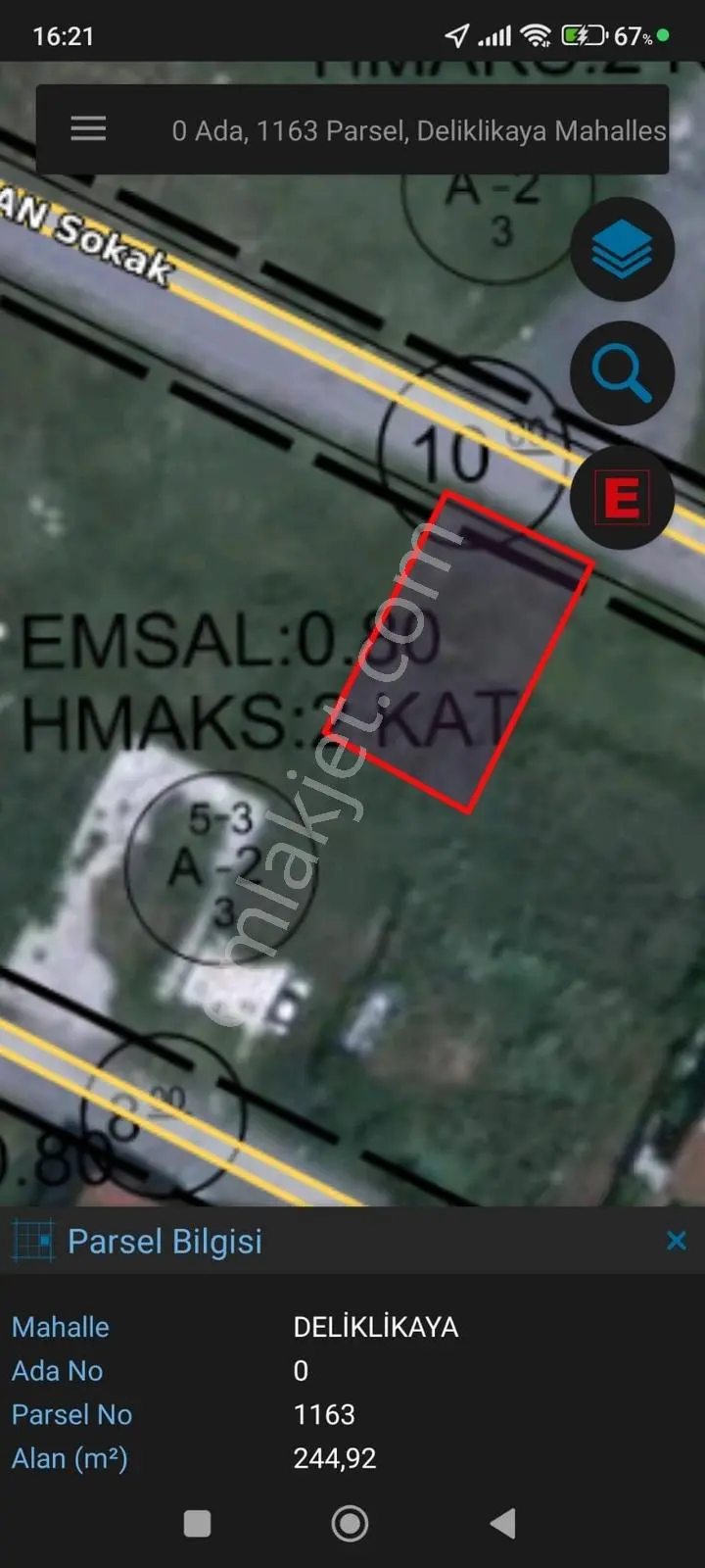 Deliklikaya Bahçeşehire Yakın Bölgede İmarlı Satılık 224 M2 Arsa