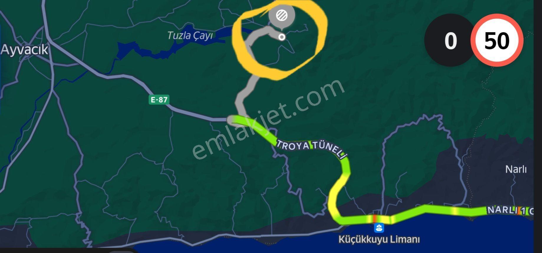 Sahibinden Ayvacık Kırca Köyünde 2 Adet Harika Konumda Bahçe Vasıflı Arazi 4454 M2