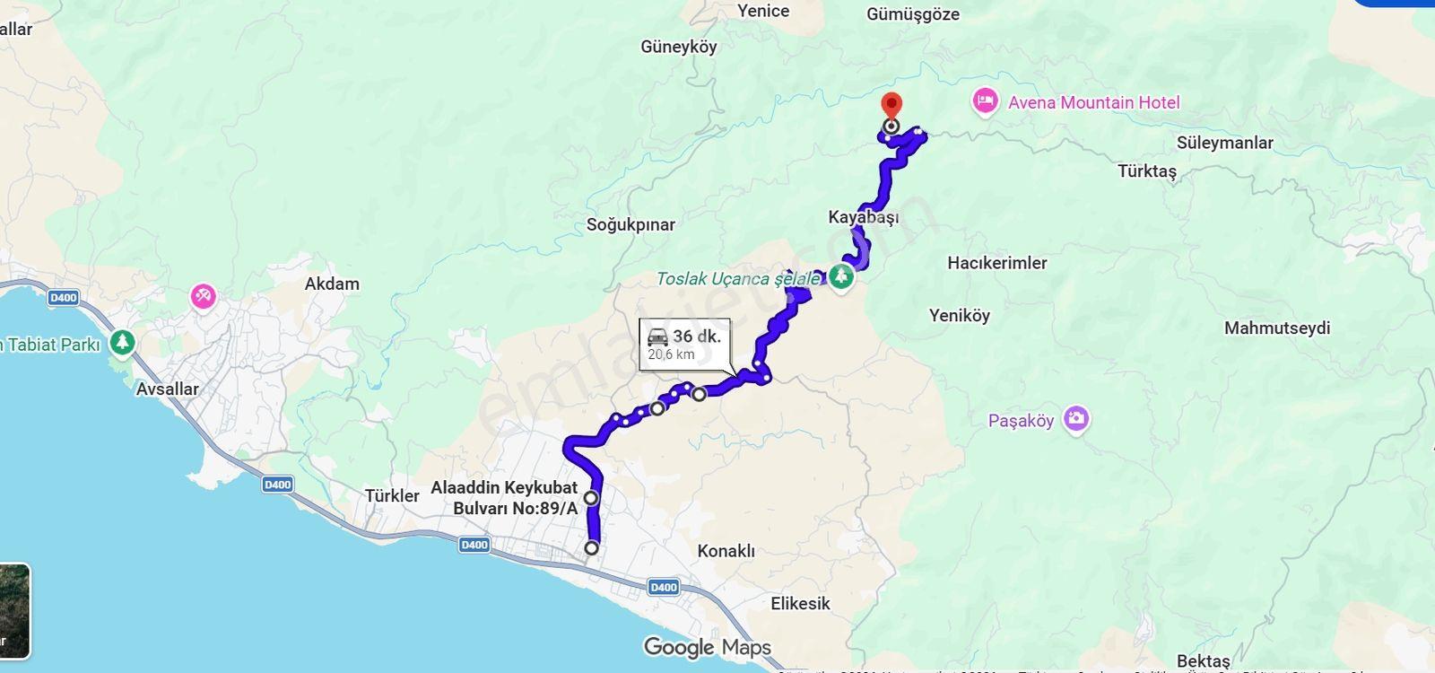 Alanya Gümüşgözede Satılık 383 M2 Tarla - Görsel 24