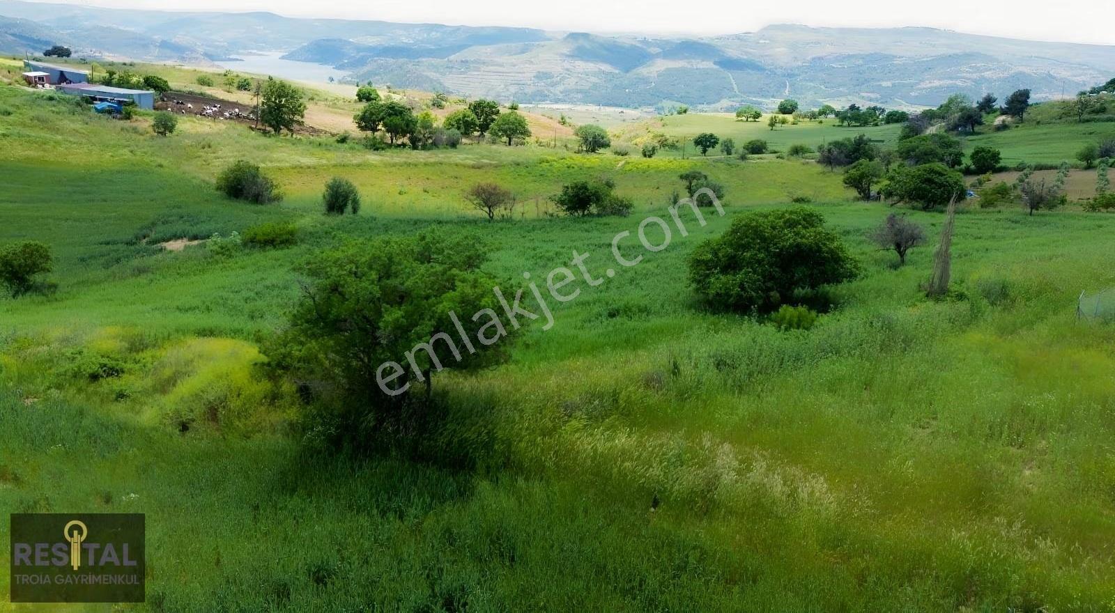 Çanakkale Kemel Köyünde Satılık Baraj Manzaralı Tarla - Görsel 13