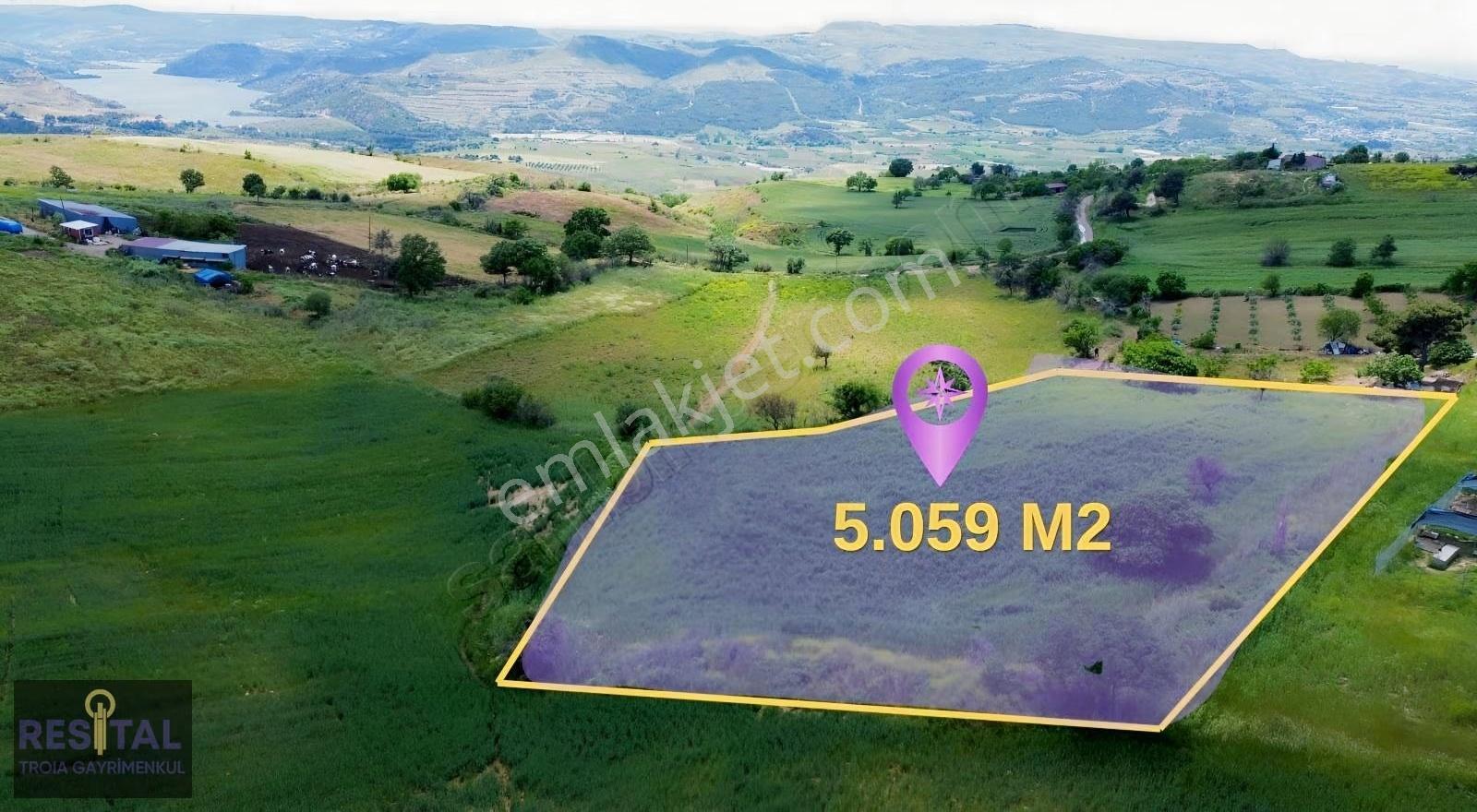 Çanakkale Kemel Köyünde Satılık Baraj Manzaralı Tarla - Görsel 9