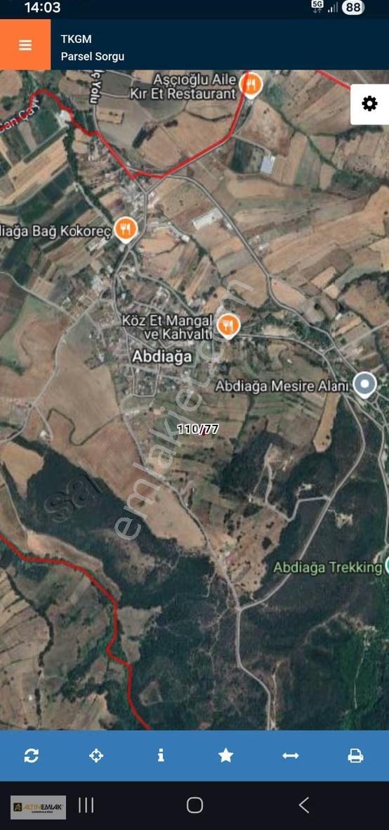 Biga Aptiağa Köyün'de Satılık Fırsat Tarla - Görsel 2