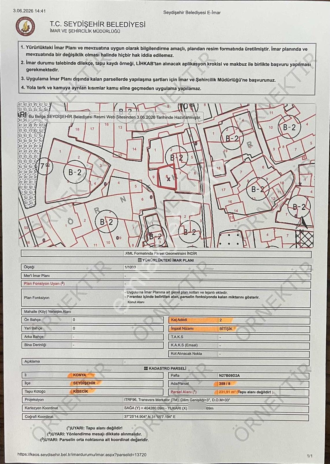 Konya Seydişehir Kisecik 232 M2. Arsa İçinde Müstakil Kerpiç Ev - Görsel 4