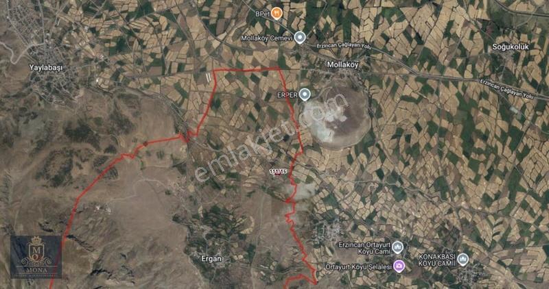 Mona'dan Ergan Köyünde Yol Üzeri Şehir Manzaralı Satılık Tarla!