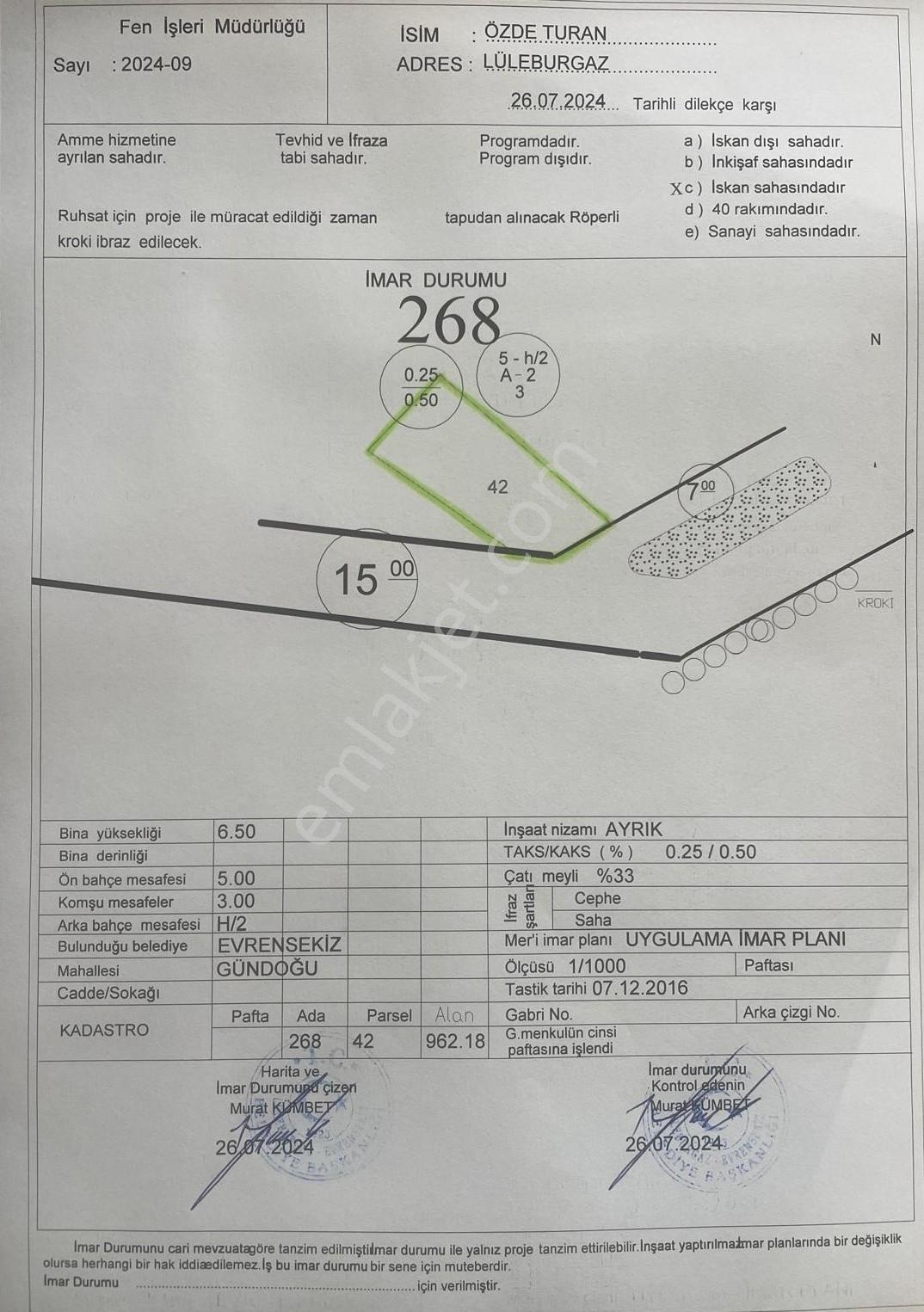 Remax'tan Lüleburgaz'da İmarlı İfrazlı 962 M2 Yatırımlık Arsa - Görsel 5