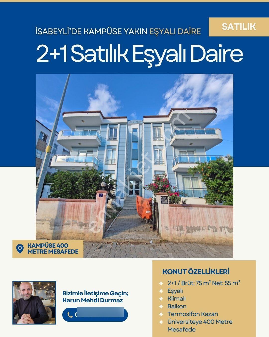 İsabeyli'de Kampüse 400 Mt Mesafede 2+1 Eşyalı Satılık Daire - Görsel 20