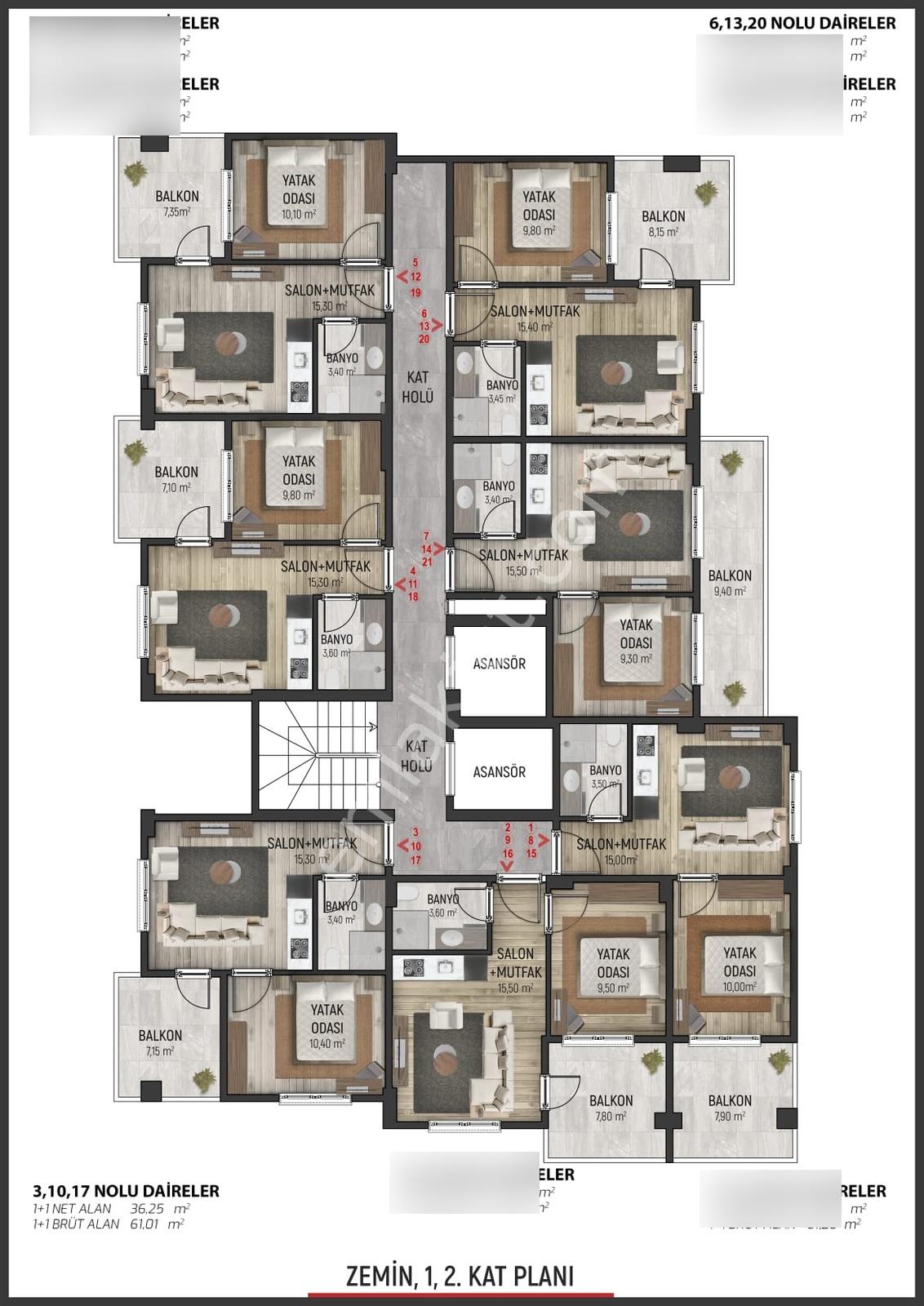 Akçalar'da Projeden Satılık 1+1 Bahçe Katı Daire - Görsel 5