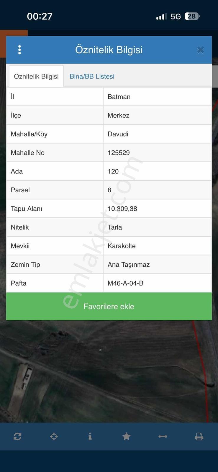 Davudiye De Satılık Tarla