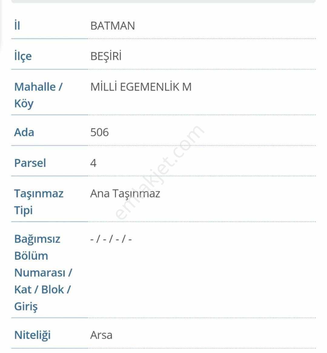 Emlak 72 Den Beşiri Merkezde Uygun Fiyata Satılık İmarlı Arsa - Görsel 5
