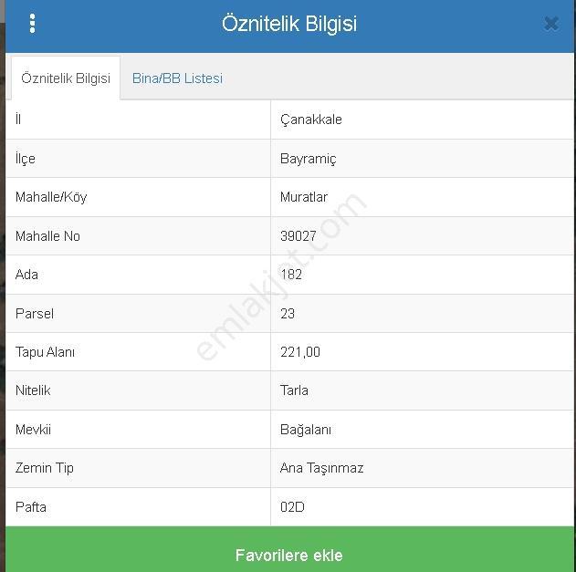 Garantiden Çanakkale Bayramiç Muratlar Köyü Müstakil Bagımsız - Görsel 3