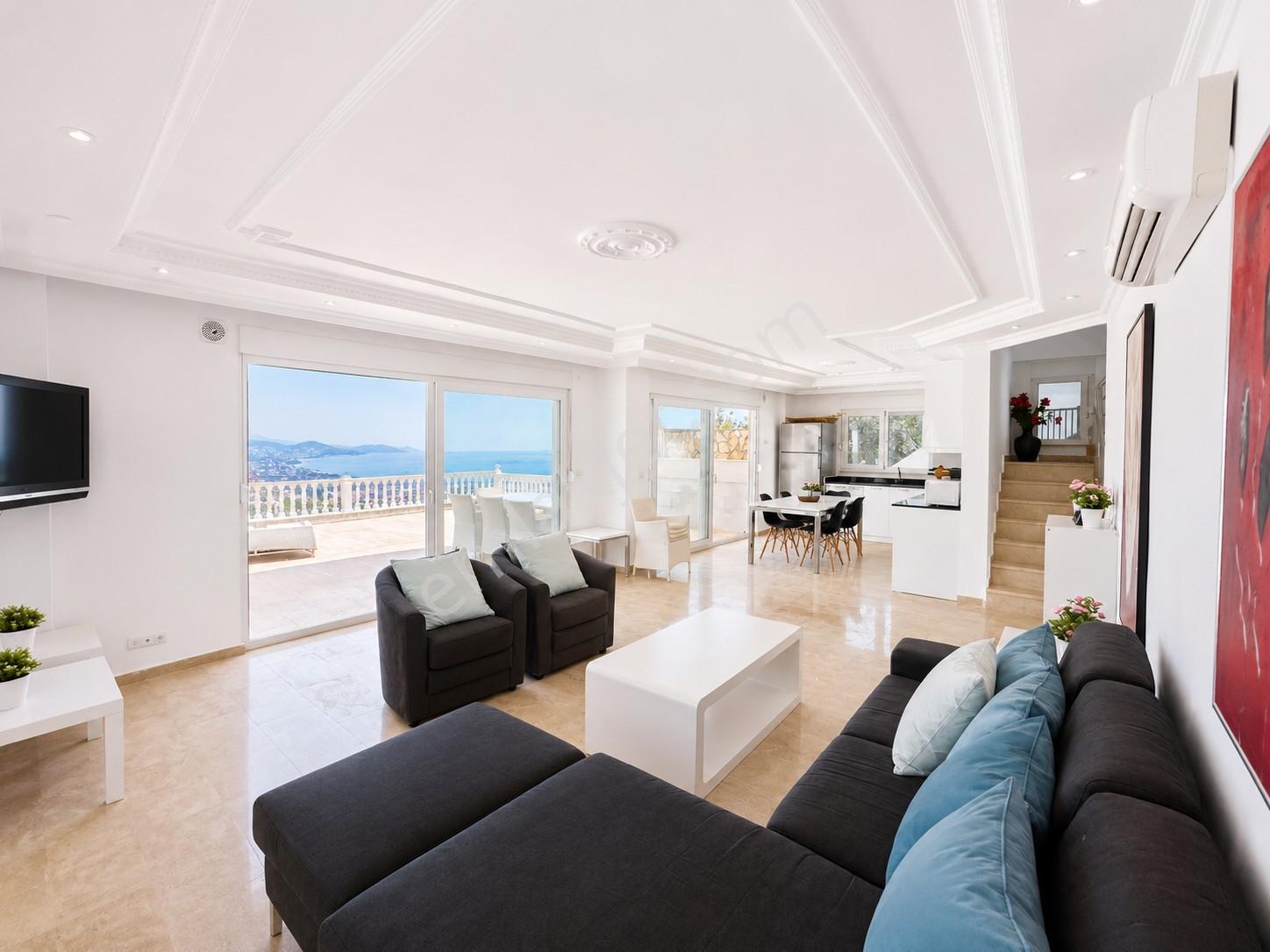 Alanya Tepe 3+1 250m2 Havuz,eşya,şehir Manzaralı,geniş Terasssss - Görsel 7