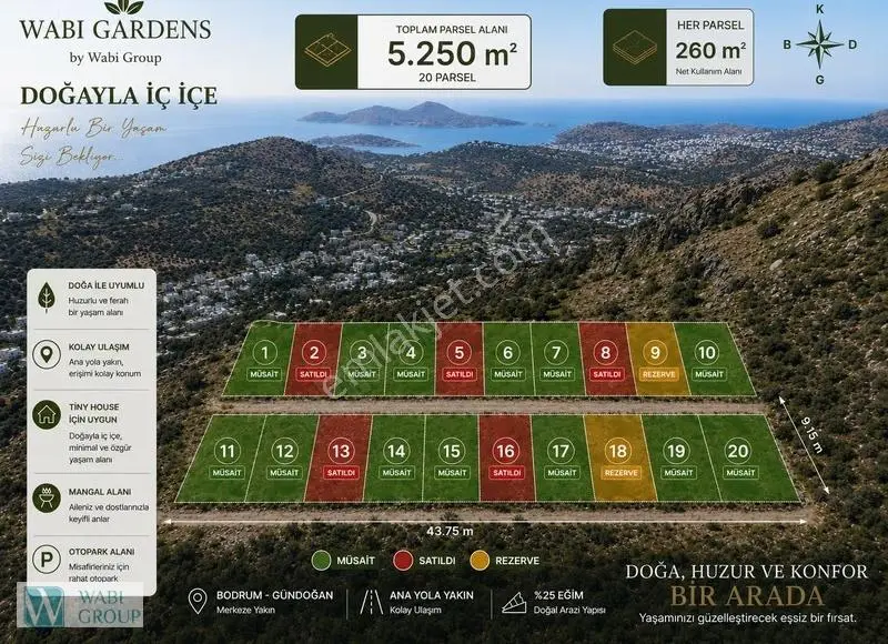 Bodrum-gündoğan'da 260 M² Hisseli Parseller | Şehir Merkezinde - Görsel 3