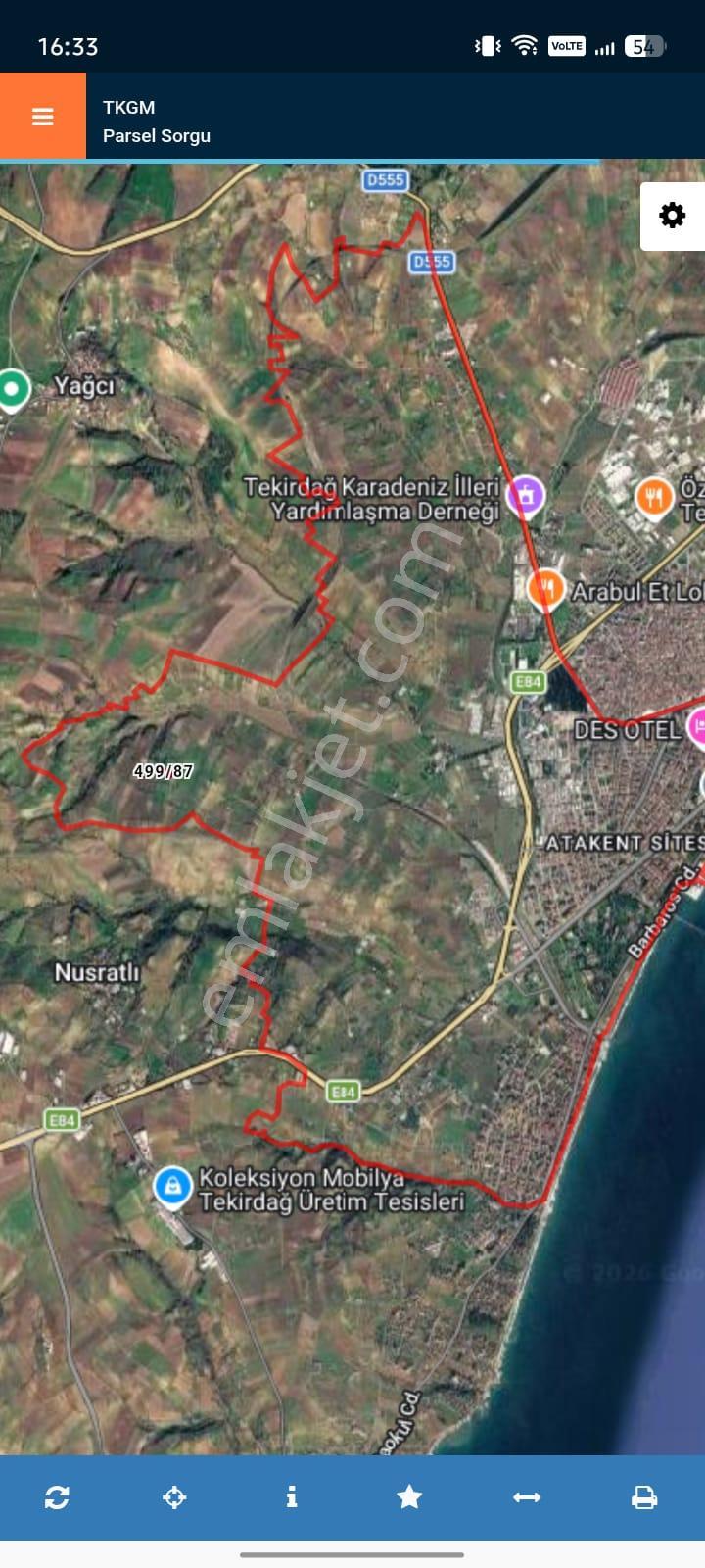 Tekirdağ Süleymanpaşa Yavuz Mah. 2734m2 Müstakil Tapu Tarla - Görsel 2