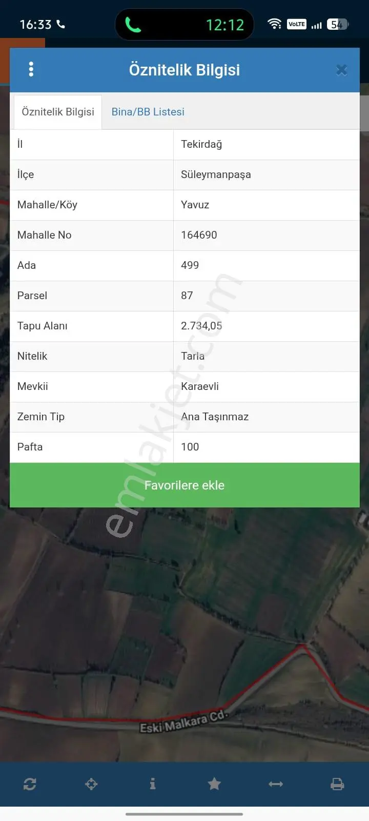 Tekirdağ Süleymanpaşa Yavuz Mah. 2734m2 Müstakil Tapu Tarla - Görsel 4