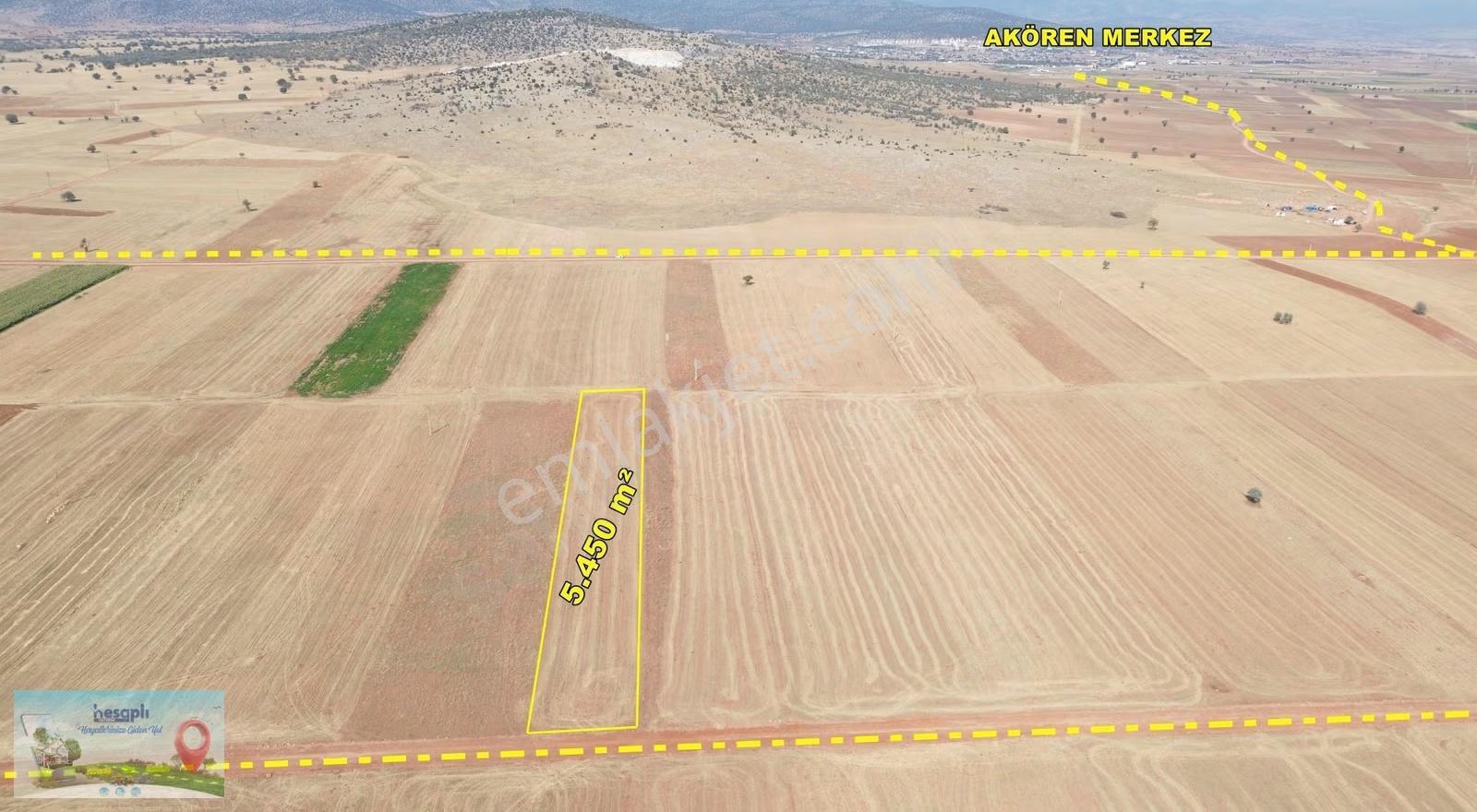 Akören Hacılar Mahallesinde 5.450 M² Sulanır Tarla Yola Sıfır - Görsel 4