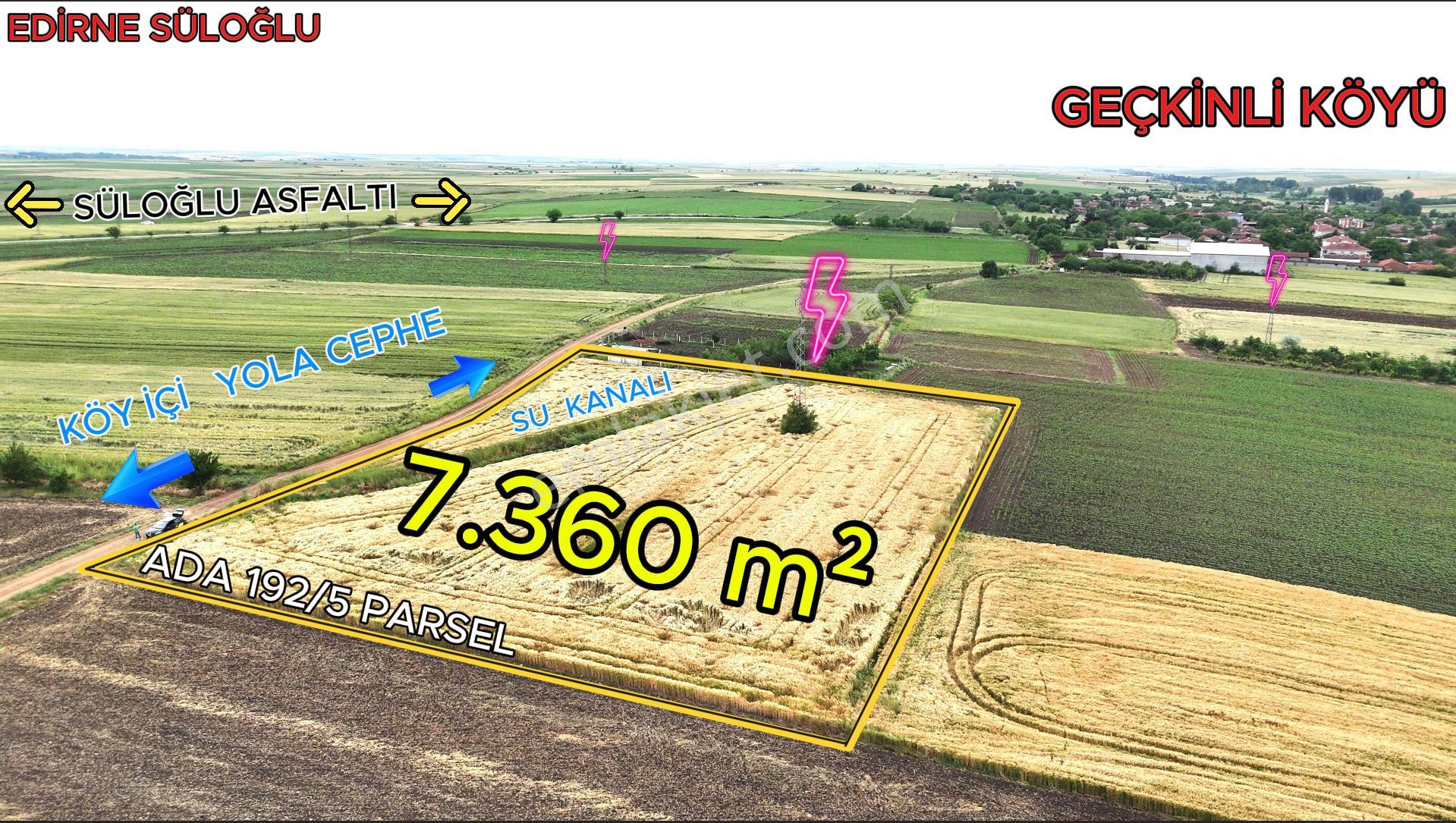 Edirne Süloğlu Geçkinli'de İmara 250m Sulanabilir Verimli 7360m² - Görsel 3