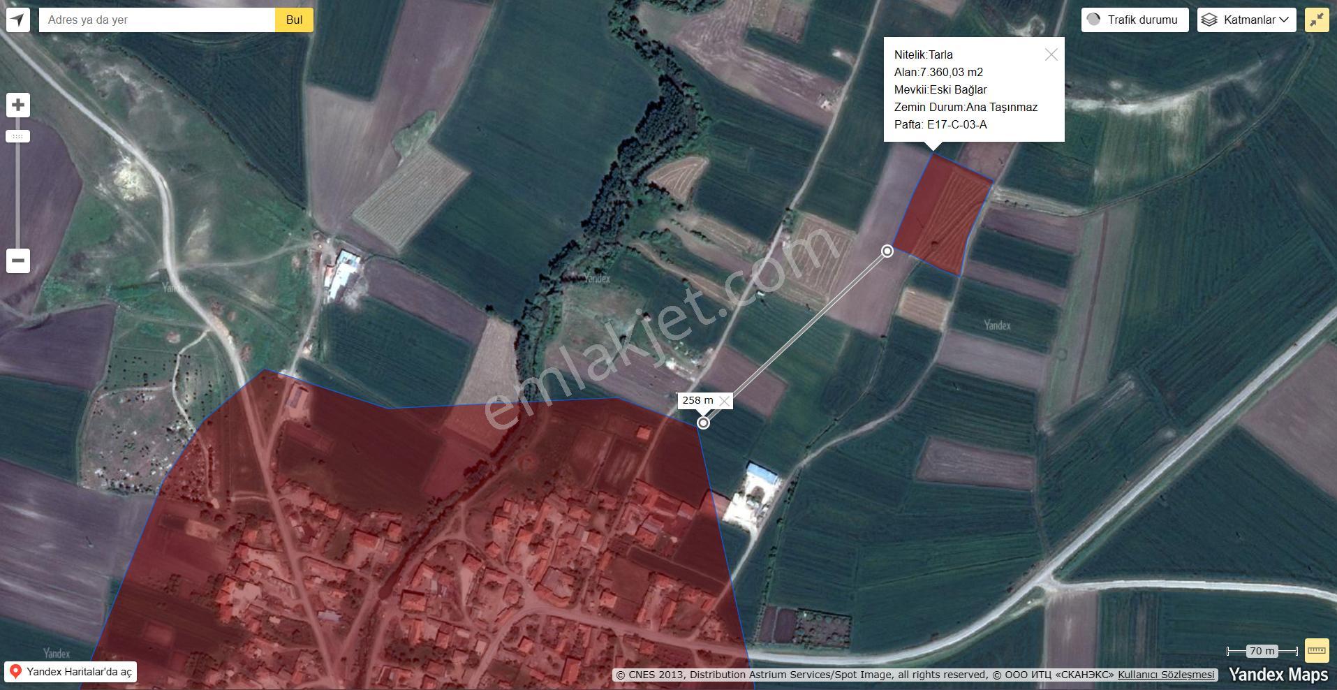 Edirne Süloğlu Geçkinli'de İmara 250m Sulanabilir Verimli 7360m² - Görsel 9
