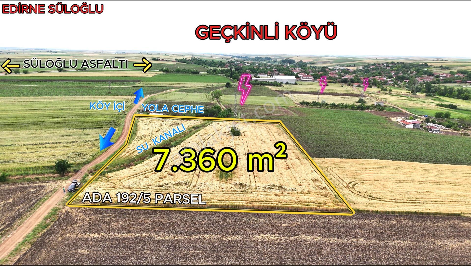 Edirne Süloğlu Geçkinli'de İmara 250m Sulanabilir Verimli 7360m² - Görsel 2