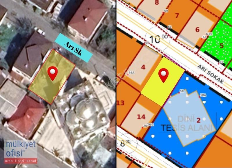 Mecidiye Mahallesin'de Cami Ve Okula Yakın 179,50m2 İmarlı Arsa
