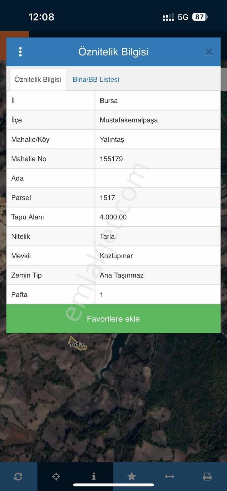 Bursadabul'dan Yalıntaş Gölet Manzaralı Tarla 4.000m2 - Görsel 9