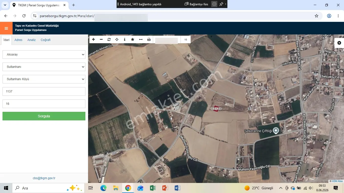 Aksaray Sultanhanı İlçesinde Satılık 932 M Fırsat Arsa