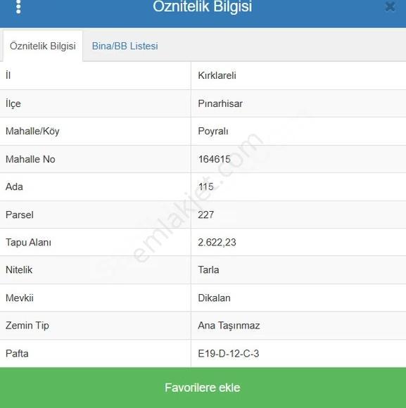 Kırklareli Poyralı Köye Ve Ana Yola Yakın Satılık Tek Tapu Tarla