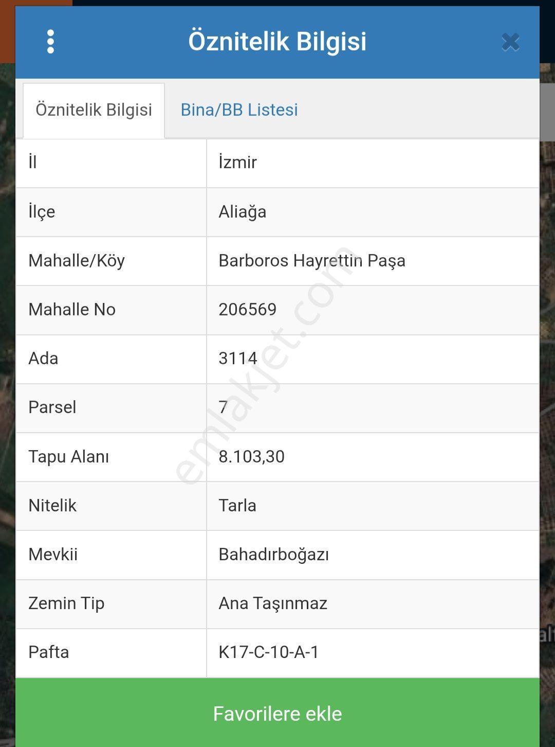 İzmir Aliağa Barboros Hayrettin Paşada Satılık Tarla, Çakırdan - Görsel 10