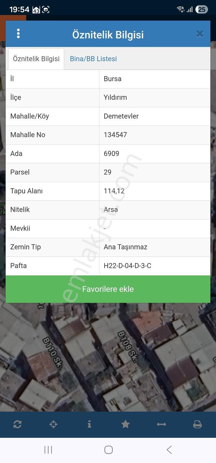 Bursa Yıldırım Demetevler Ruhsatı Hazır 4 Dairelik Arsa - Görsel 7