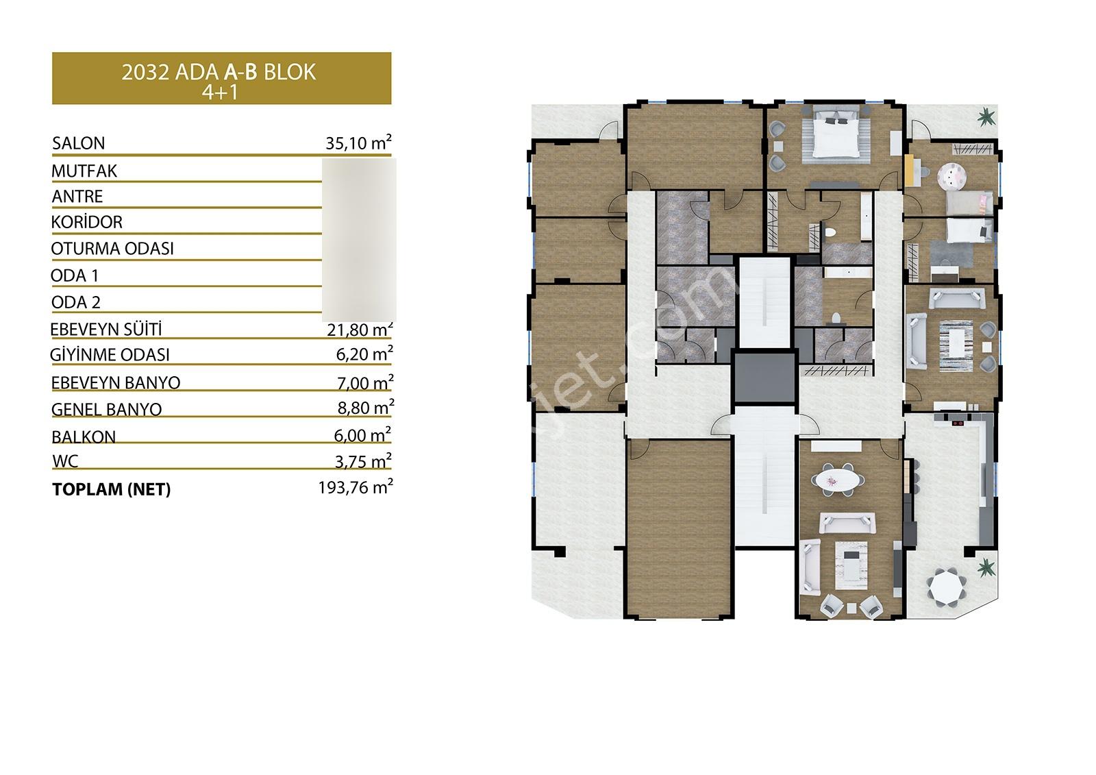Cb Acar'dan Vema Loft'ta Bakımlı 4+1 Arakat Daire - Görsel 35