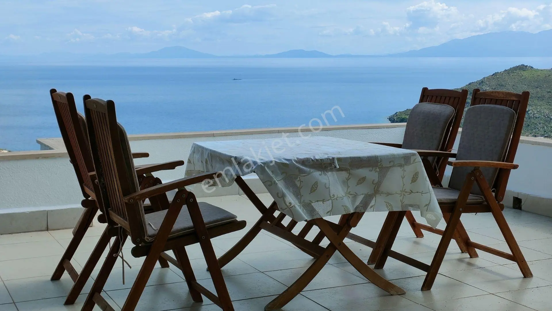 Bodrum Akyarlar Karaincir'de Kos Manzaralı, Havuzlu Sitede Kiralık 3+1 - Görsel 3