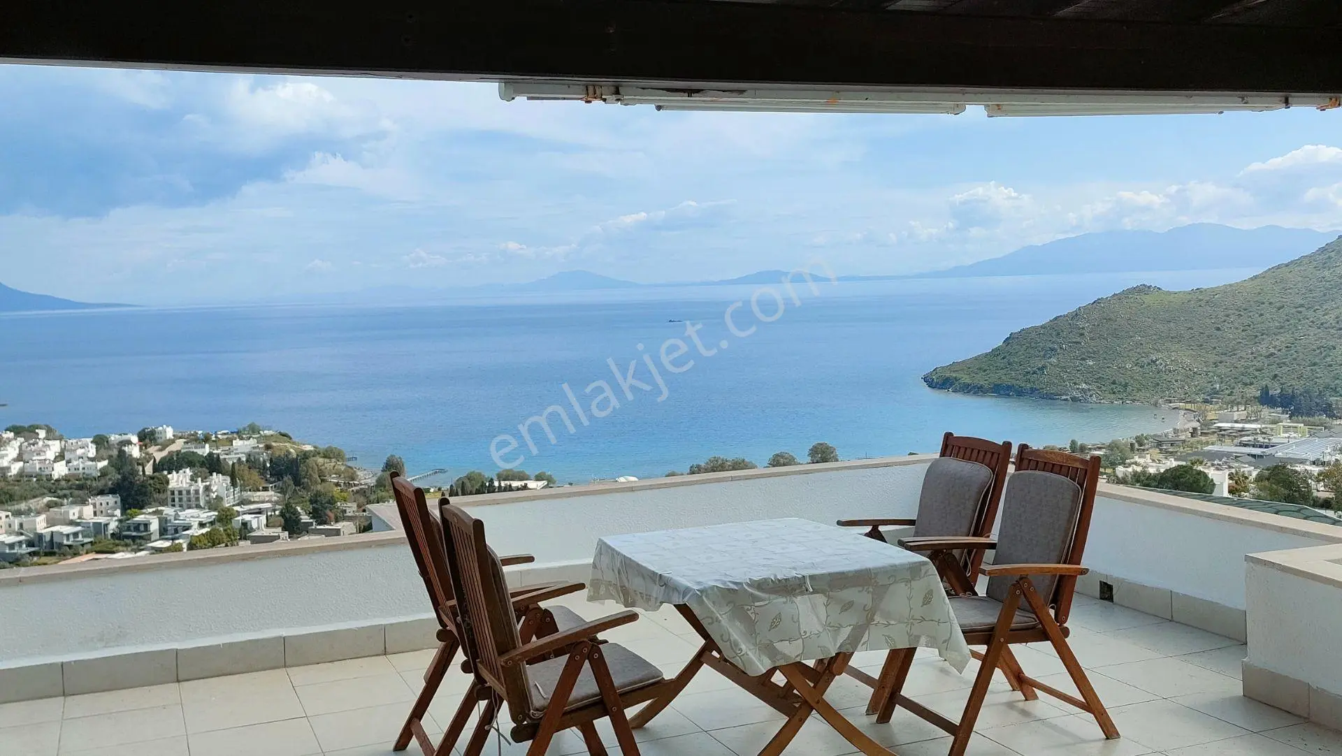 Bodrum Akyarlar Karaincir'de Kos Manzaralı, Havuzlu Sitede Kiralık 3+1 - Görsel 4