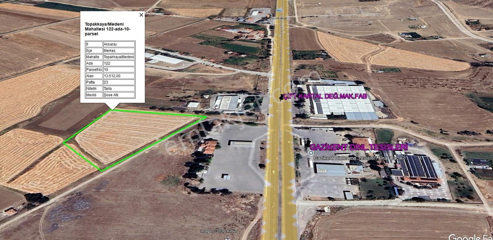 Ankara Yolu Aksında, Fabrikalara Komşu Değerli Yatırım Arazisi