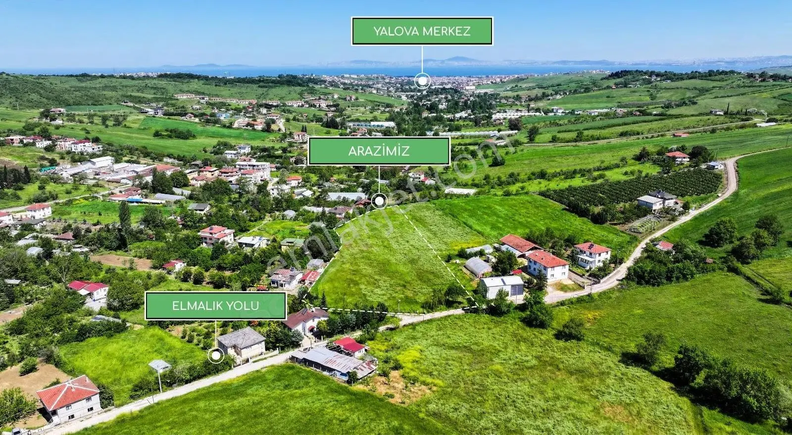 Yalova Merkez Elmalıkda İmara Yakın Köy İçi Satılık 4582m2 Tarla